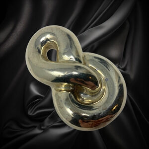 Vintage Modernist Frederic Jean Duclos Freeform Knot Sterling Silver Brooch Pin